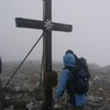 The summit cross of the Hohe Brett.  Photo Drew Benson.
