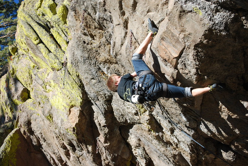 Shortly after the crux section.
