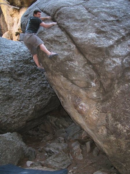 Getting ready to mantle onto the crack