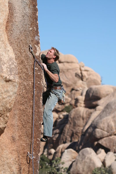 Tony just past the crux.