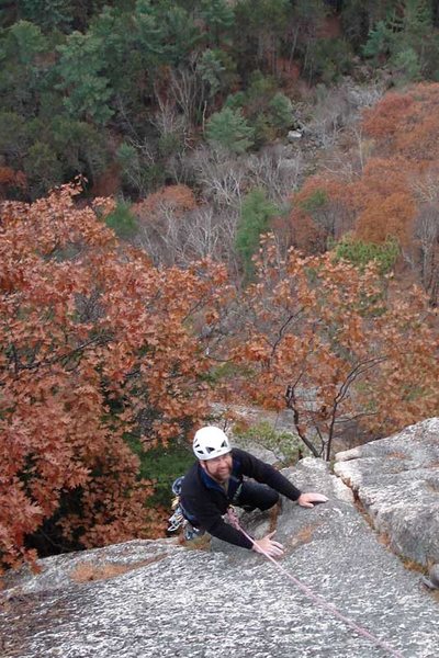 Dave just pulled the last bulge on pine tree... now its a cruise to the top...