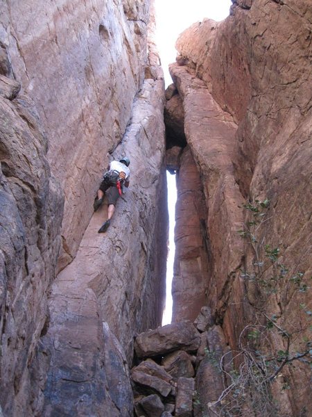 Jeff on his way up, photo by Erin