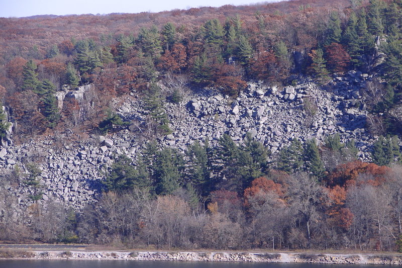 North Shore talus field taken from the West Bluff.
