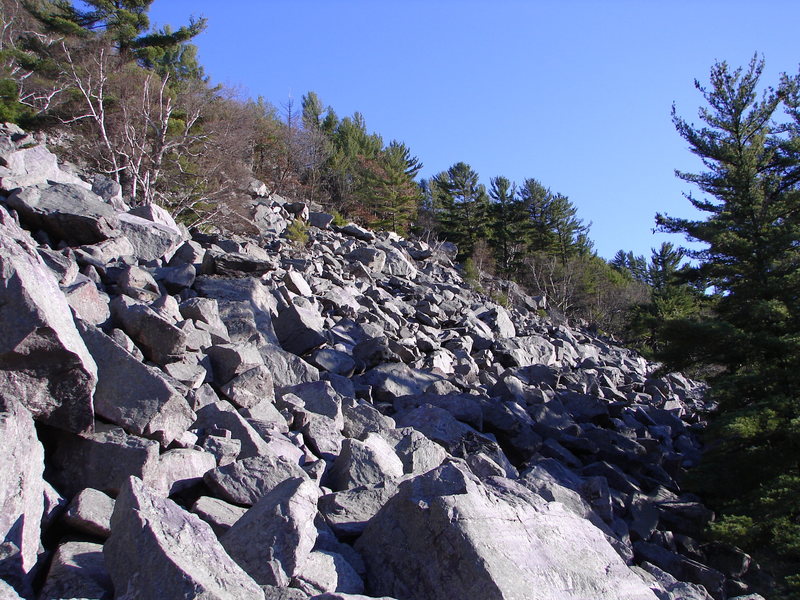 Talus field looking right from below. So much potential.