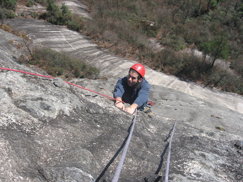 Timmy with a bit of air below...top of the Cresent Pitch.
