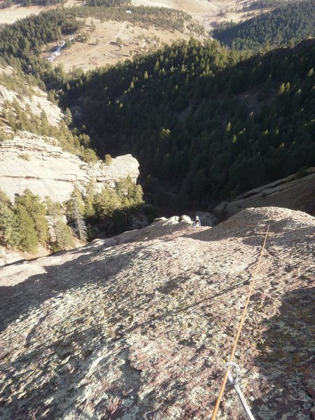 Looking down our 3rd pitch.