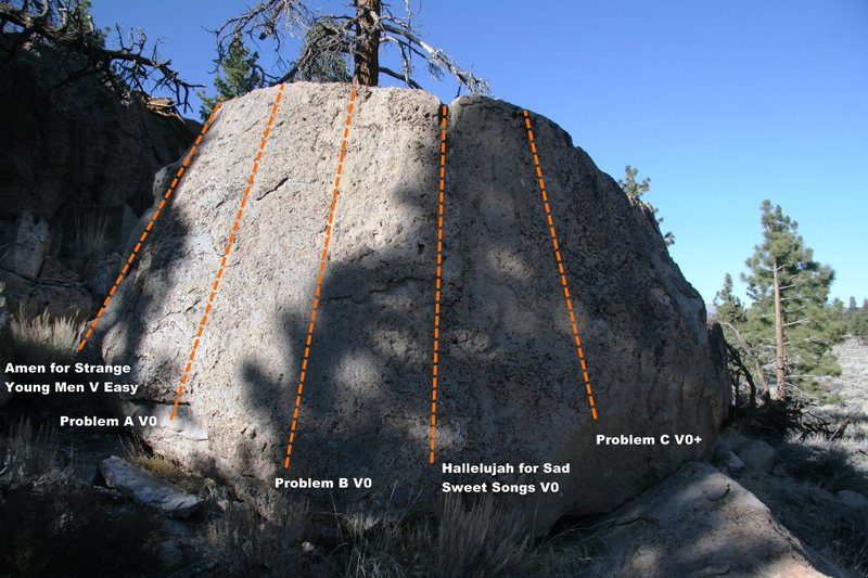 Melancholy Boulder South Slab Topo