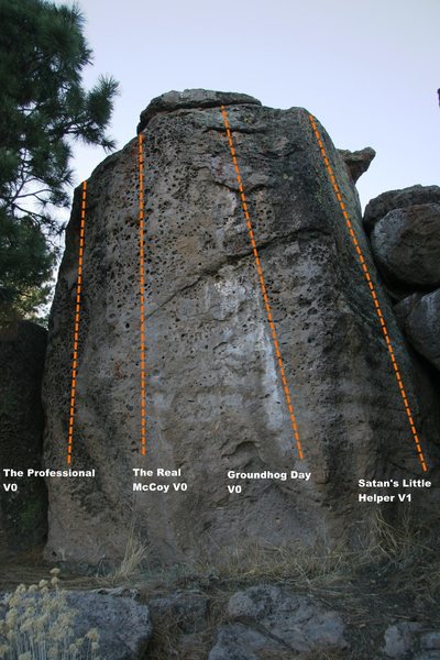Boulder 1 Front Face Topo