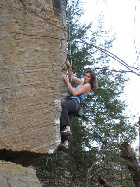 Working through the bouldery start.