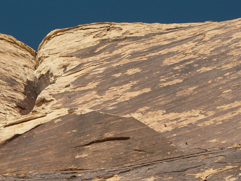 Bolt ladder on Eagle Dance