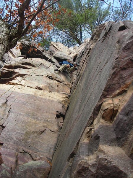 Matt Covert enjoying the upper half of Lost Temple Corner on 11-21-09.