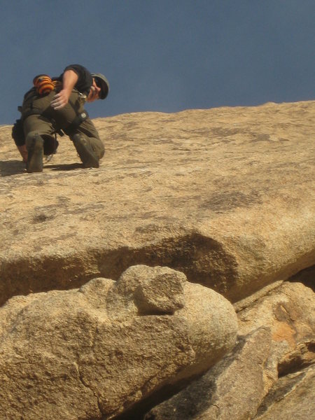 Bill on the friction slab above the crux of Search for Klingons