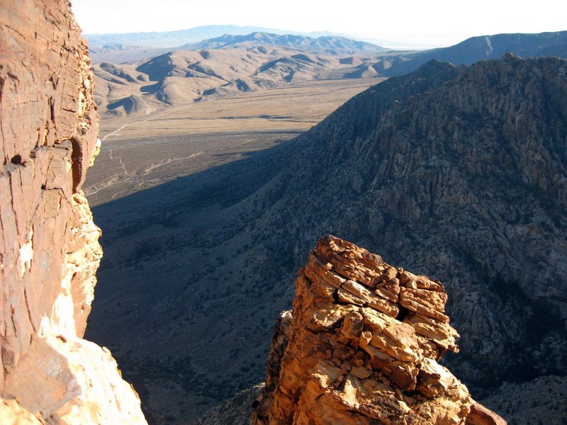 Beautiful views await you climbing routes on Windy Peak! (Looking southeast)<br>
<br>
<br>
Taken from the final pitch of Jubilant Song, and Windy Corner 11/25/09