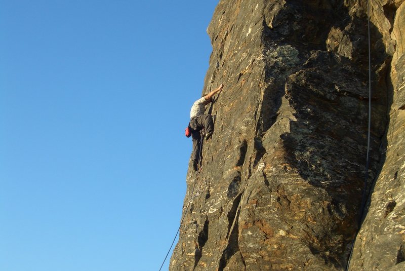 Floyd Hayes leading Sunset Face Left 5.9. Photo by Marta Hayes.