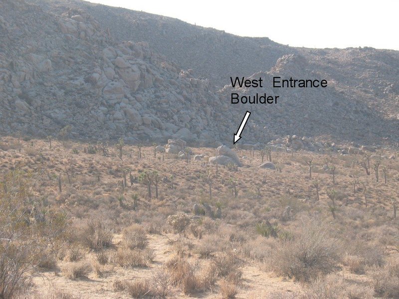 The West Entrance Boulder from the road.