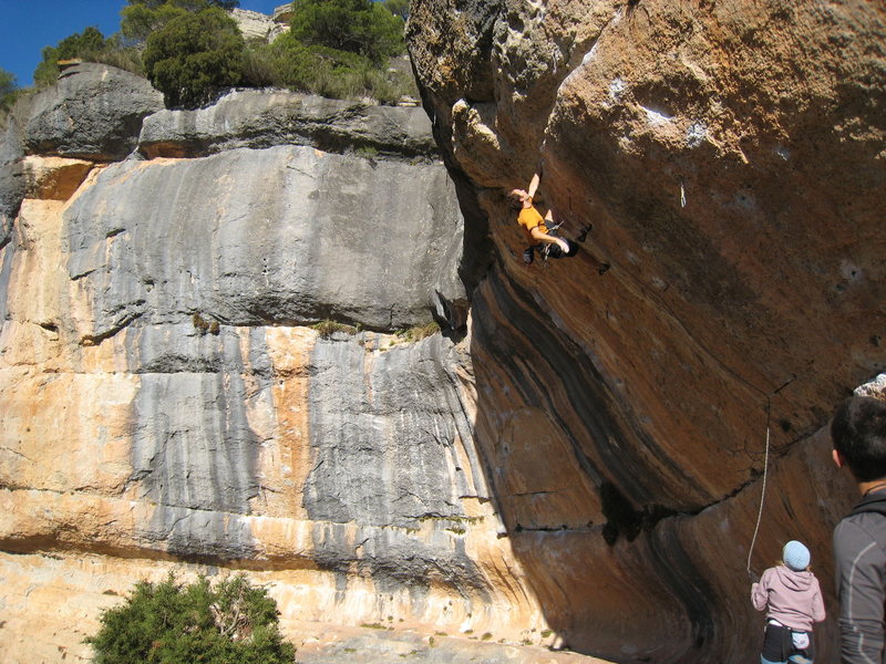 Resting after the intense crux of Ya Os Vale.