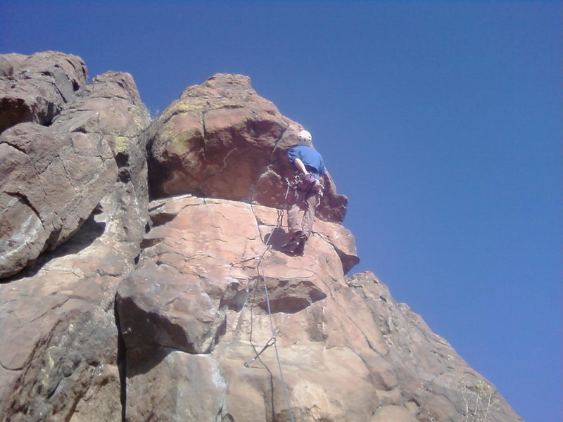 Matt working on the route.