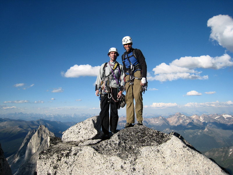 Erik & Felix super stoked to be on the summit of South Howser Tower.
