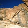 Native rock art in Keyhole Canyon, NV