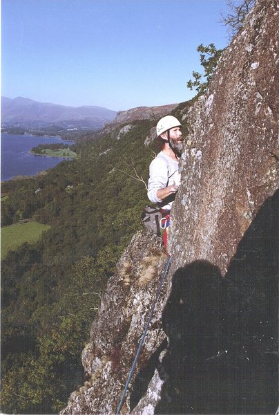 Chris Bonington pondering the crux