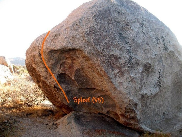 Spleef (V5), Joshua Tree NP<br>