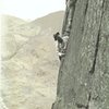 Historic Photo 1954.The late George Fisher (Keswick shop fame) Belaying Paul Ross on Kern Knotts Crack Great Gable.