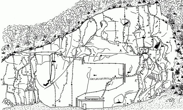 Here is the Topo for Jakobswand, courtesy of the Weinheim sektion of the Deutscher Alpen Verein