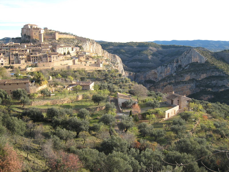 The medieval village of Alquezar is a popular tourist attraction, but it also offers excellent limestone cragging.