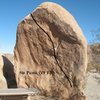 Photo/topo for Picnic Boulder (W. Face), Joshua Tree NP<br>
