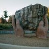 Westland Park Boulder.  About 10 feet tall.  Prepare for a lot of questions from rug rats.