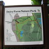 New sign for Dairy Farm Park development. Climbing is along "Dairy Farm Pass".