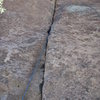 The Jester (face climb right of the crack shown)