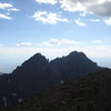 Crestone Needle (left summit)and Crestone Peak (right summit) from the summit of Humbolt Peak