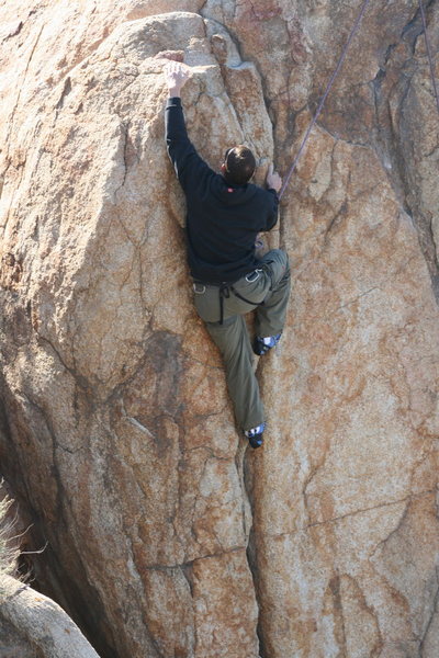 David on Direct Northwest Face (aka Left Half Dome Crack). 1-17-10