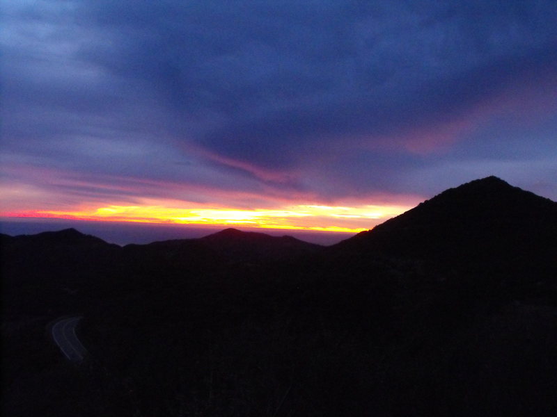 Nearing the end of another fine day of climbing at Echo Cliffs.