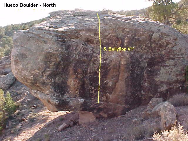 Hueco Boulder North side.