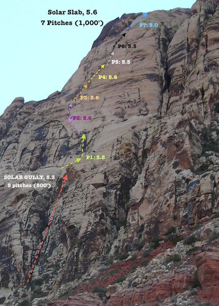 Solar Salb (5.6) The Way we Climbed it.