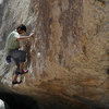 Renan Ozturk on "The Highball" aka "Cedar Falls".<br>
Photo by Blitzo.