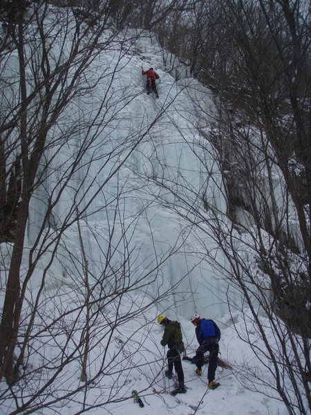 Byran Kuhn Leading up the Main Route<br>
2/9/2008