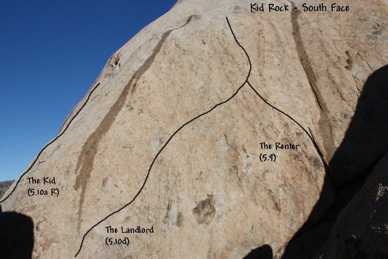 Photo/topo for Kid Rock (S. Face), Joshua Tree NP