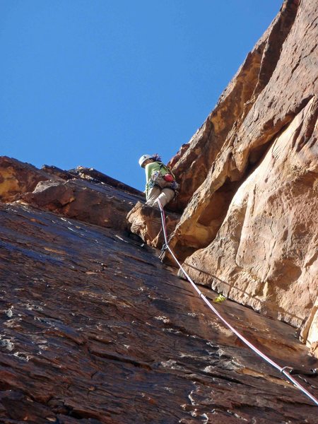 Susan Wolfe leading the spectacular third (or 4th) 5.9 dihedral pitch of spectrum