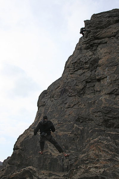 Hey Albert did you know what Eric was doing while belaying you?
