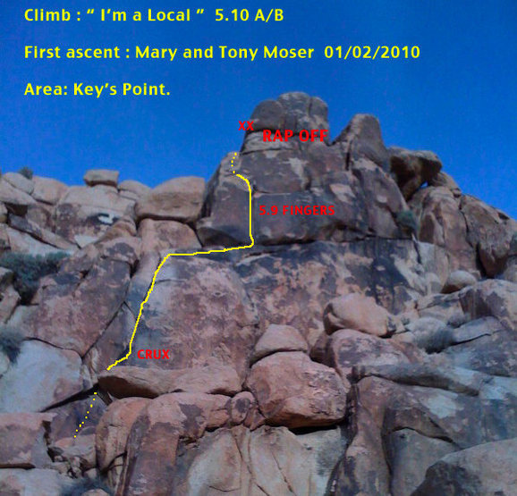 Start with a 510a undercling then move to easy crack to a short traverse to cool 5.9 fingers.