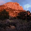 Last light falls on the last day of the season as Granite Mountain closes to allow for peregrine nesting.