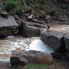 Here is an example of how high the water gets in Tar Creek. Photo from 2007.