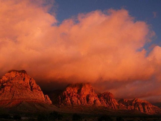 Sunrise at Red Rock just before all Hell cut loose in the valley. 2009 Red Rock Rendezvous.