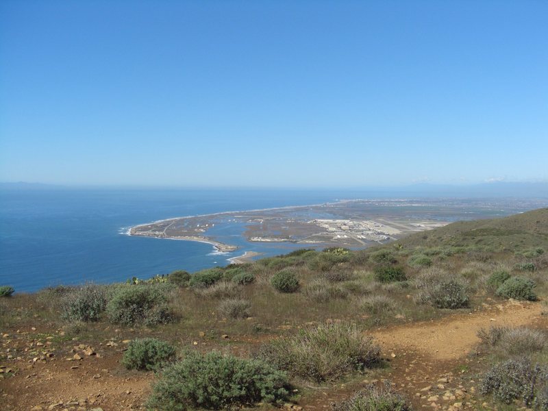 Pt Mugu NAS from Mugu Peak. Mugu marks the southern boarder of the Central Coast climbing areas.