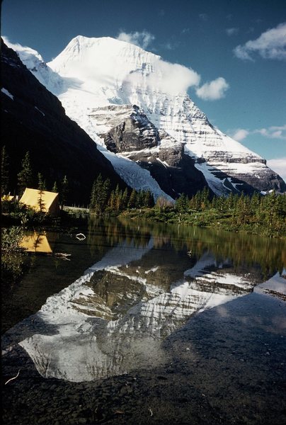 Camp at Berg Lake 1950's