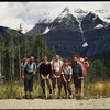 1950's Mt. Robson ascent team. From left to right: Ted Church, Kris and Wally Raubenheimer, Marianne Marquardt, Cran Barrow. 