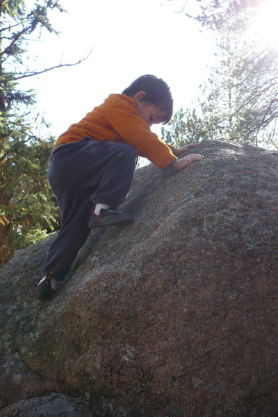 Dagan on a slab problem. This was just before he turned 4.